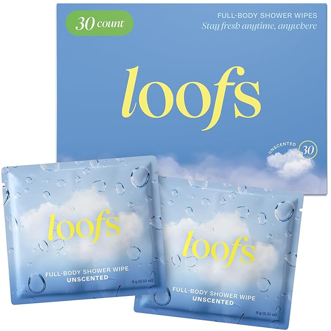 On-the-Go Body Cleansing Cloths Unscented - 30 CT Large, Biodegradable Wipes for Instant Freshness - Perfect for Travel, Post-Workout, and Quick Clean-Ups