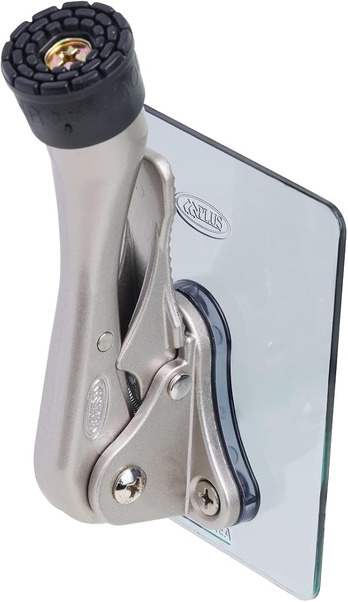 One-Touch Doorstop Adhesive Bracket (Satin Nickel, 4inch x 1pack)