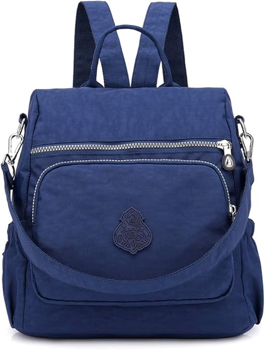 MINTEGRA Women Shoulder Backpack Multi-Pocket Nylon Purse Large Capacity Waterproof Casual Daypack