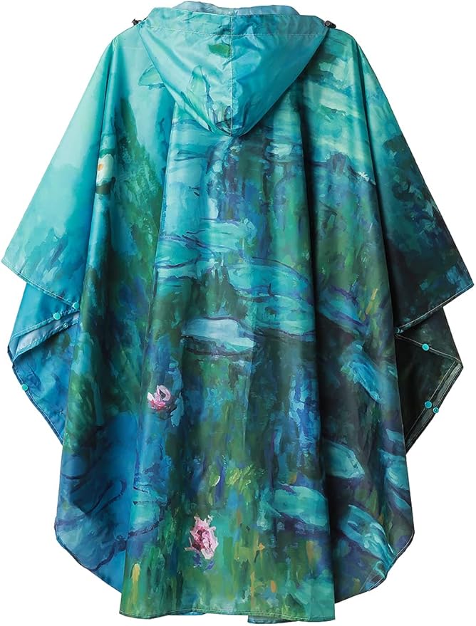 SaphiRose Rain Poncho Jacket Coat Hooded for Adults with Pockets