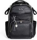 Itzy Ritzy Diaper Bag Backpack – Large Capacity Boss Plus Baby Backpack Diaper Bag Featuring 19 Pockets, Changing Pad, Stroller Clips, and Comfortable Straps (Black with Silver Hardware)
