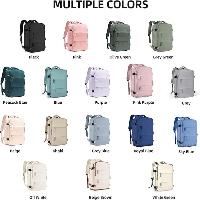 coowoz Travel Backpack For Women Men,Carry On Backpack,Hiking Backpack Waterproof Outdoor Sports Rucksack Casual Daypack Travel Essentials（Blue）