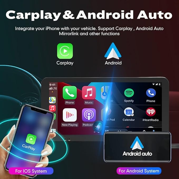 Kunfine CarPlay Android Auto Navigation Stereo GPS Radio Reverse Camera Display 10.33" QLED Touchscreen Headunit Tablet Pad Media Player for Subaru Forester 2007-2013, if Applicable Octa Core 2G+32G