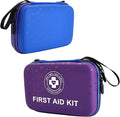Premium First Aid Kit - 305 Piece Dual-Color Emergency Kit with Hard Shell & Fluorescent Interior Coating, Compact Survival Kit for Home, Car, Travel, Hiking & Outdoor(Blue/Purple)