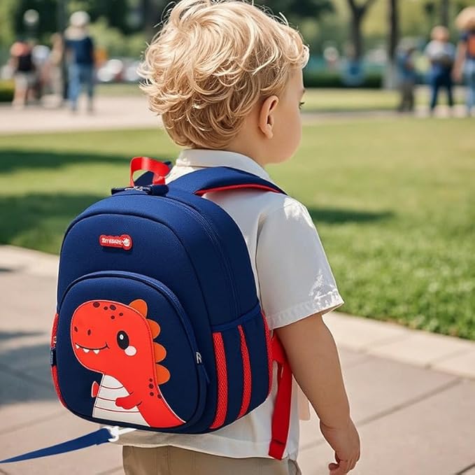 Padgene Toddler Backpacks Kids Preschool Backpack Waterproof Neoprene Animal Schoolbag Lunch backpack 3D Cartoon Mini Travel Bag for Boys Girls Ages 3-5