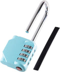 CL21AS 2.6 Inch Long Shackle Combination Lock, 4 Digit Combination Padlock Set Your own Combination for Gym Locker Lock, School, Gates, Doors, Toolbox, Hasps and Storage (Aqua Sky (L) *1)