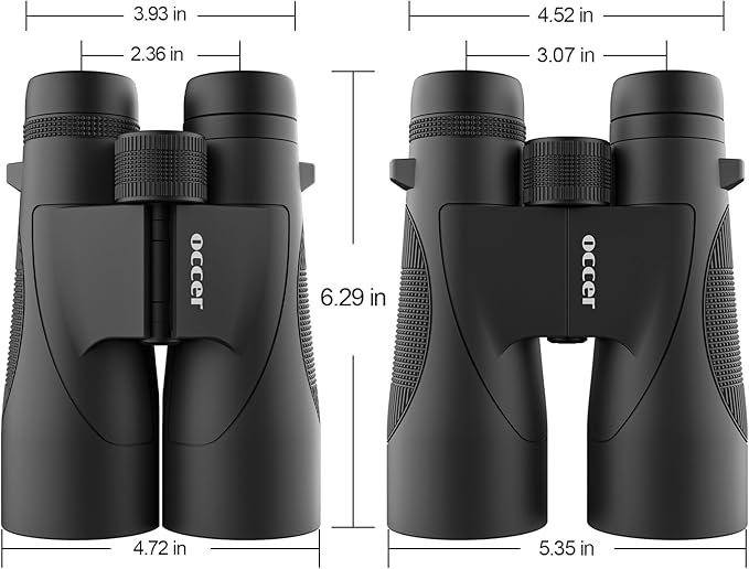 occer 12x50 Binoculars for Adults High Powered - HD Bird Watching Binocular for Hunting with Clear Vision - Easy Focus Binoculars with Long Range for Hiking Travel Cruise Trip Concert Stargazing