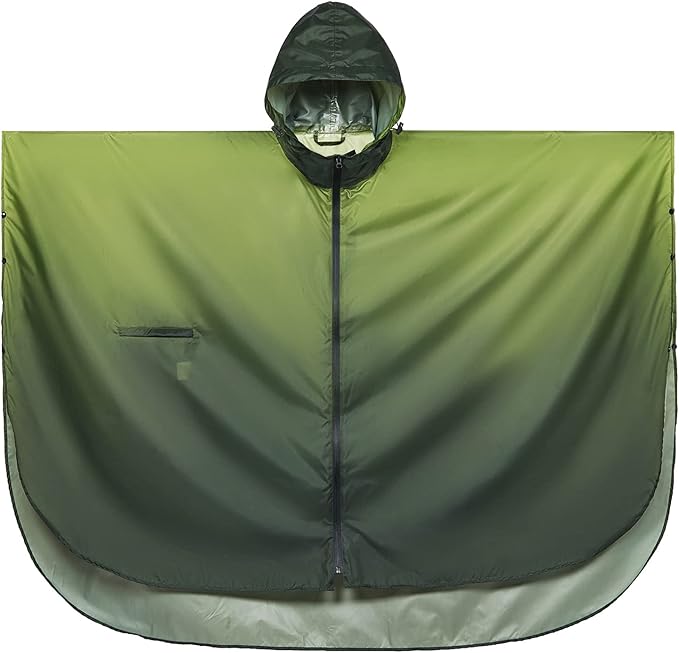 SaphiRose Rain Poncho Jacket Coat Hooded for Adults with Pockets
