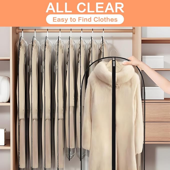 Garment Bags for Hanging Clothes Travel (set of 12) Clothing Suit Bags for Closet Storage Wedding Dress Garment Bag with Zipper Gown Garment Bag for Long Dresses