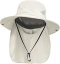 NPJY Sun Fishing Hats with Neck Flap for Men Women UV Sun Protection Bucket Hat