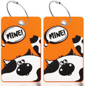 2PCS 2303 Bright Silicone Luggage tag (Orange)