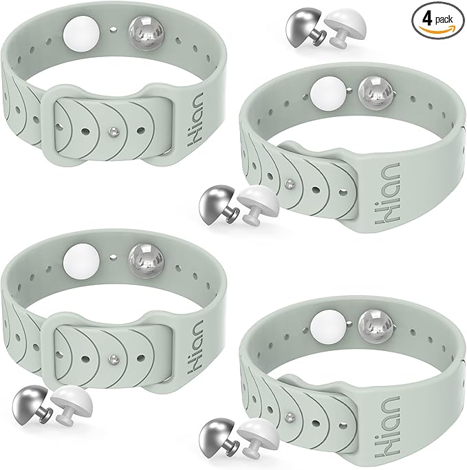 Hion Motion Sickness Bracelets Sea Sickness Wristbands for Motion Sickness/Morning Sickness/Pregnancy Nausea Anti Nausea Wristband Acupressure Nausea Bands Motion Sickness Bands（2Pairs Beryl）