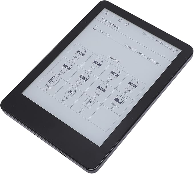 Yoidesu Electronic Book Reader, E Book Reader 6 Inch for Home (Black)