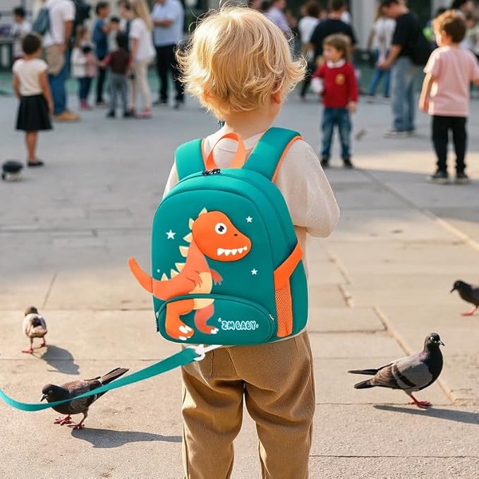 Padgene Toddler Backpacks Kids Preschool Backpack Waterproof Neoprene Animal Schoolbag Lunch backpack 3D Cartoon Mini Travel Bag for Boys Girls Ages 3-5