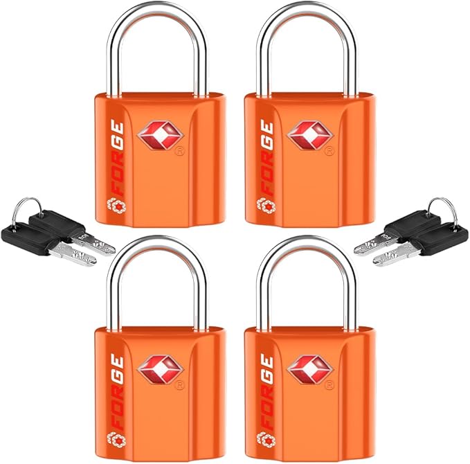 TSA Approved Luggage Locks, Ultra-Secure Dimple Key Travel Locks with Zinc Alloy Body