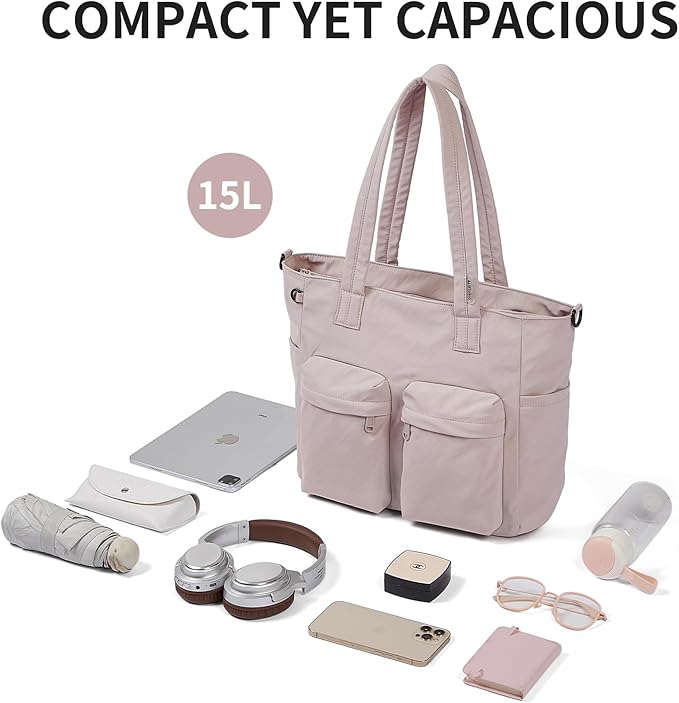 aji Tote Bag for women work, Water-Resistant Tote Bag with Multi Pockets,for Work/Travel/College/Daily
