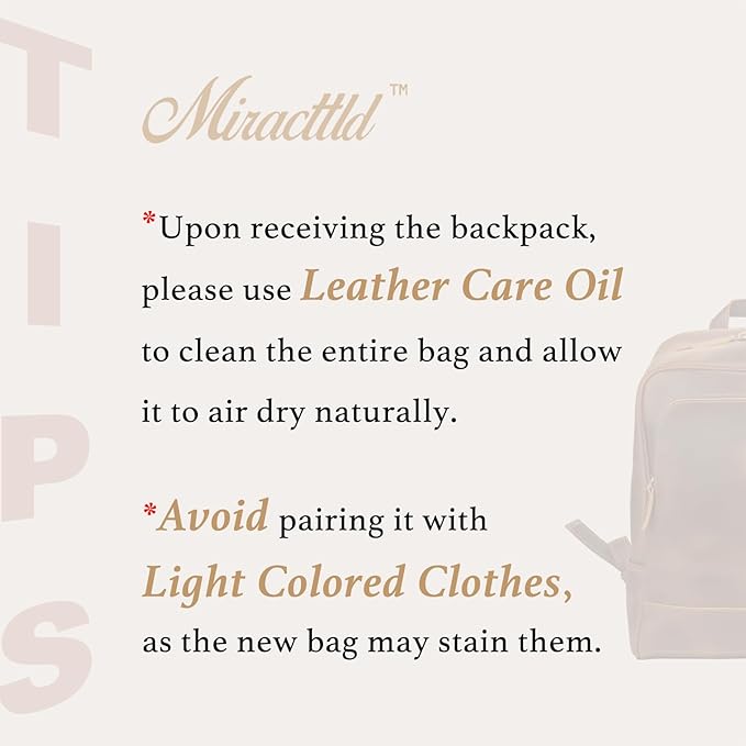 Leather Backpack for Men 15.6" Laptop Backpack 100% Madagascar top-Grain Leather Backpack Brown Medium Size