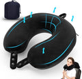 Travel Pillow, Best Memory Foam Neck Pillow Head Support Soft Pillow for Sleeping Rest, Airplane Car & Home Use (Black5)