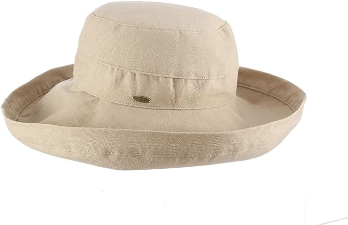 Scala Women's Cotton Hat with Inner Drawstring and Upf 50+ Rating