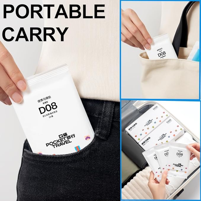 Disposable Toilet Seat Covers, 30 Pack Extra Large Non-Slip Individually Wrapped Portable for Travel Public Restrooms Airplane