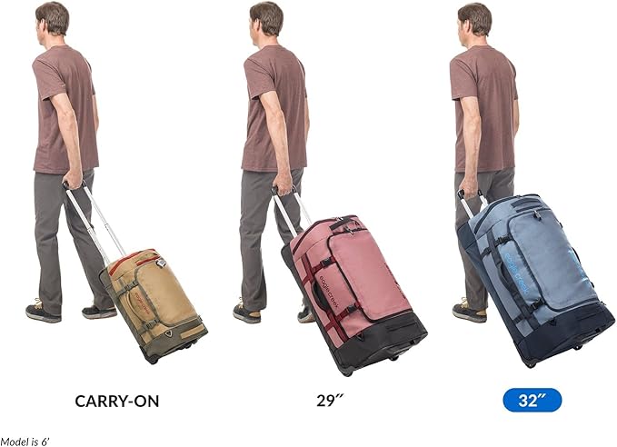 Eagle Creek Cargo Hauler XT Wheeled Duffel - Wheeled Backpack Duffel - Deployable Backpack Straps - Lockable U-Lid & Easy Access Compartment - 32" - Charcoal