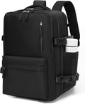 Expandable Travel Backpack Women Men, Carry On Backpack with USB Charging Port & Shoe Pouch,TSA 17.3inch Laptop Mochila Flight Approved,Nurse Bag Casual Daypack for Weekender Business Hiking,Gift
