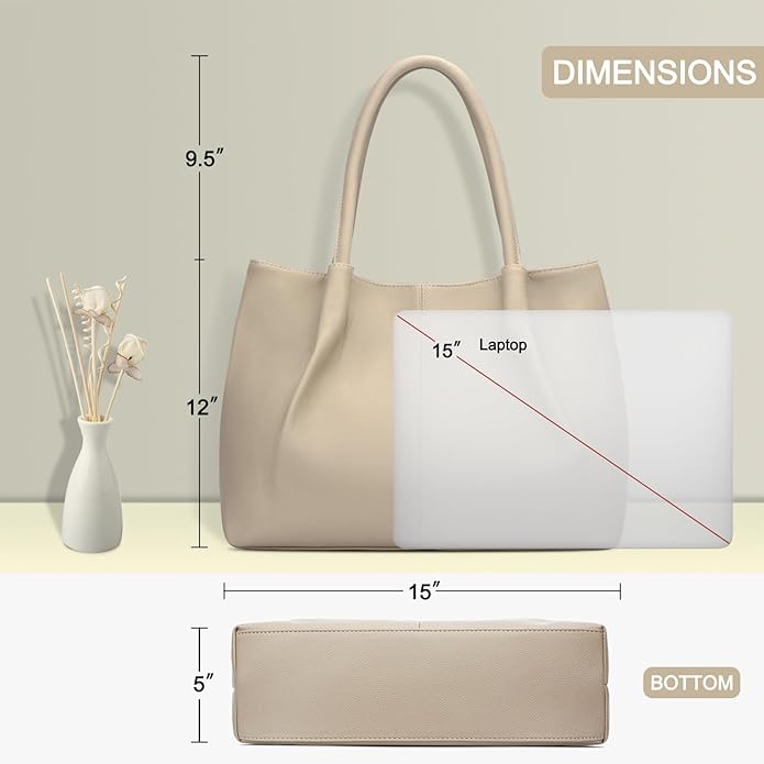 KKXIU Tote Bag for Women Vegan Leather Shoulder Purse Large Capacity Travel Bag