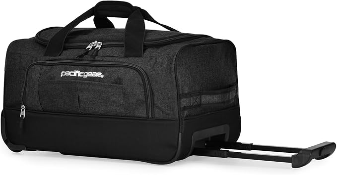 Pacific Gear Rolling Duffel Bag with Wheels, Luggage, Hockey, Sports, XL, Rollers, Heavy Duty 21"