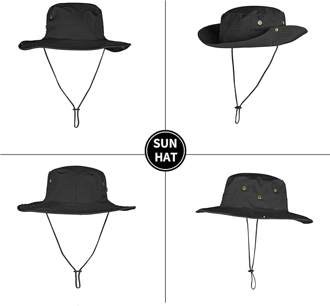 Sun Hats for Men Women Boonie Hat Foldable Fishing Hat UPF 50+ Bucket Hat for Fishing Hiking Garden Safari Beach