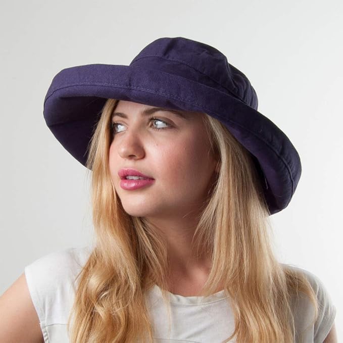 Scala Women's Cotton Hat with Inner Drawstring and Upf 50+ Rating