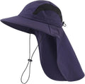 Home Prefer UPF 50+ Sun Hats for Men Women Wide Brim Fishing Hat with Neck Flap UV Protection Sunblock Safari Bucket Hat