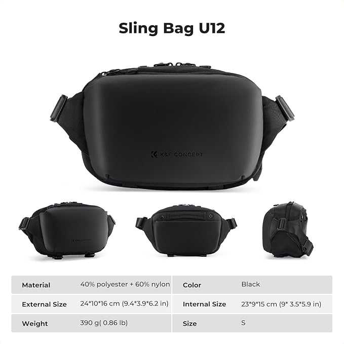 K&F Concept 2 in 1 Sling Bag Everyday Shoulder Bag & Multifunction Photography Crossbody Camera DSLR Backpack Portable Bag
