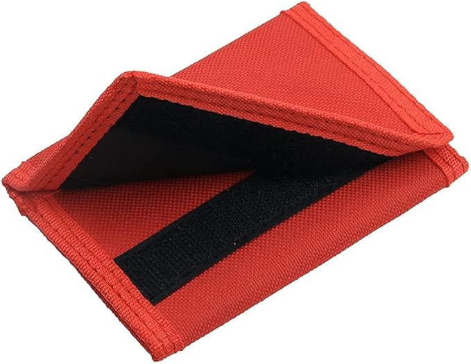 NEICY RFID Blocking Canvas Wallet for Men and Women - Camo Trifold Outdoor Sports Wallets with Magic Sticker for Teen Kids (Red)