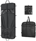 Zilink 60” Travel Garment Bags for Hanging Clothes Waterproof Long Garment Bags for Dresses with Accessory Pouch Suit Travel Bags with Adjustable Handles and Buckles for Suit Tuxedos Dresses Gowns