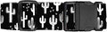 Luggage Straps for Suitcases Travel Belt Accessories, Cute Suitcase Strap, Adjustable Luggage Belt Strap, Heavy Duty with Quick-Release Buckle Luggage Strap Black White Cacti