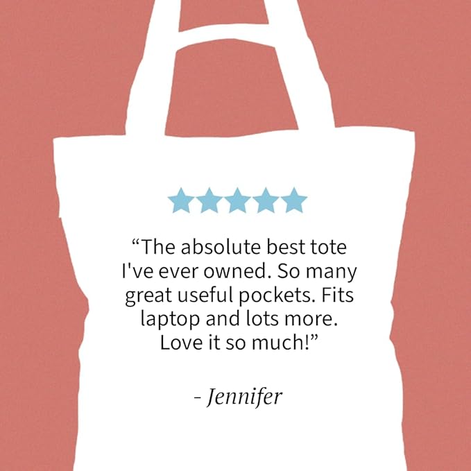 Thread Wallets Utility Tote – Large Travel Tote with Multi-Pocket Design, Laptop Compartment & Work Bag for Women