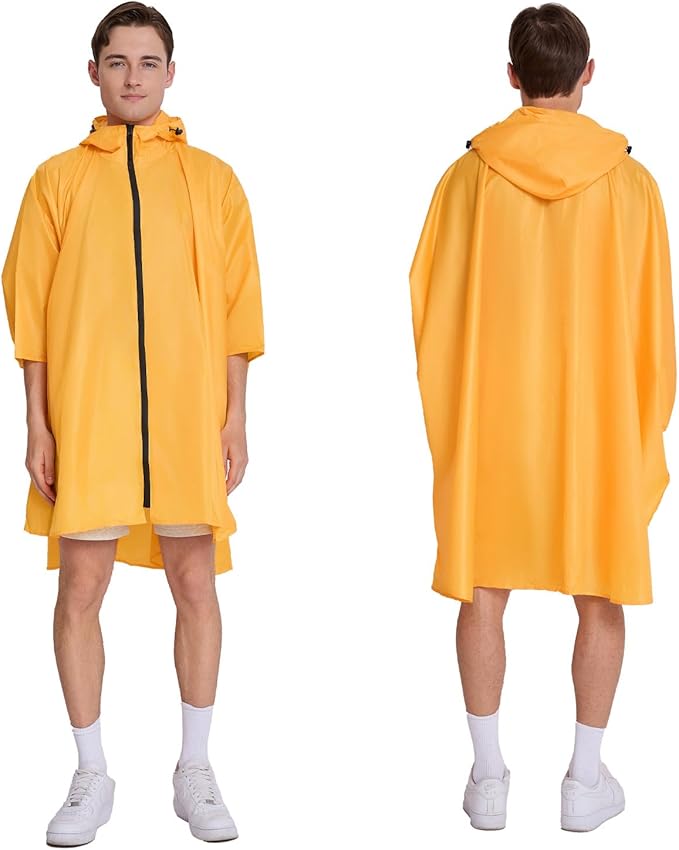 Cloak raincoat Unisex poncho Adult hooded men and women with pockets Mountaineering hiking rainstorm prevention