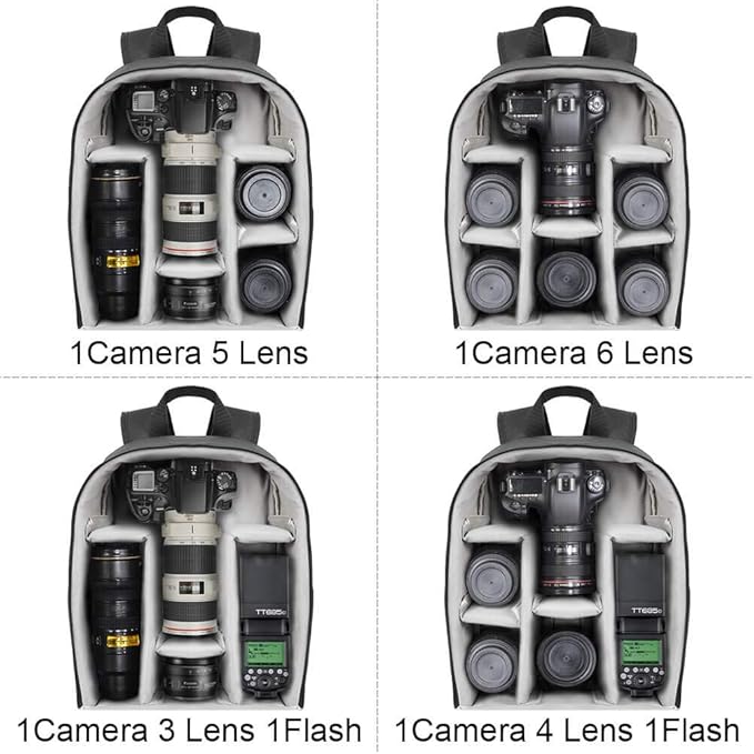 CADeN Camera Backpack Bag Professional for DSLR/SLR Mirrorless Camera Waterproof, Camera Case Compatible for Sony Canon Nikon
