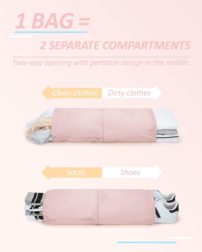 BAGSMART 6 Set Compression Packing Cubes - Lightweight Travel Essentials, Durable Luggage Organizer