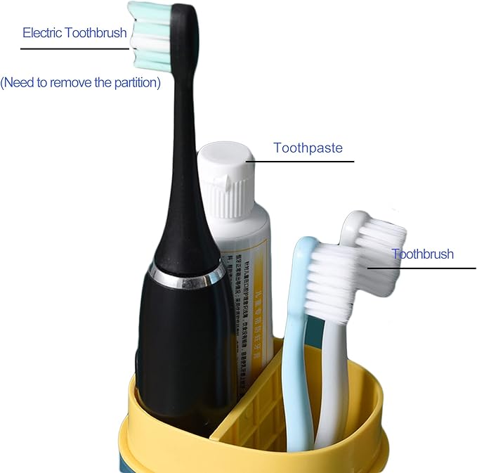 Detachable Travel Toothbrush Holder, Portable Toothbrush Case 3 in 1 Toothpaste Travel Case Holder Plastic Toothbrush Container Toothbrush Storage Box for Travel,Business,Camping, Daily Uses (Green)
