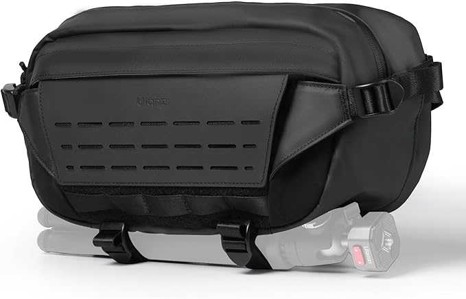 ULANZI Camera Sling Bag, Water-Resistant Camera Case with Tripod Holder, DSLR/SLR/Mirrorless Camera Bags Crossbody for photographers - Black 9L Capacity