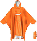 ANYOO Hooded Rain Poncho for Adults Waterproof Lightweight Rain Coat for Men Women Reusable Rain Jacket for Emergency Outdoor