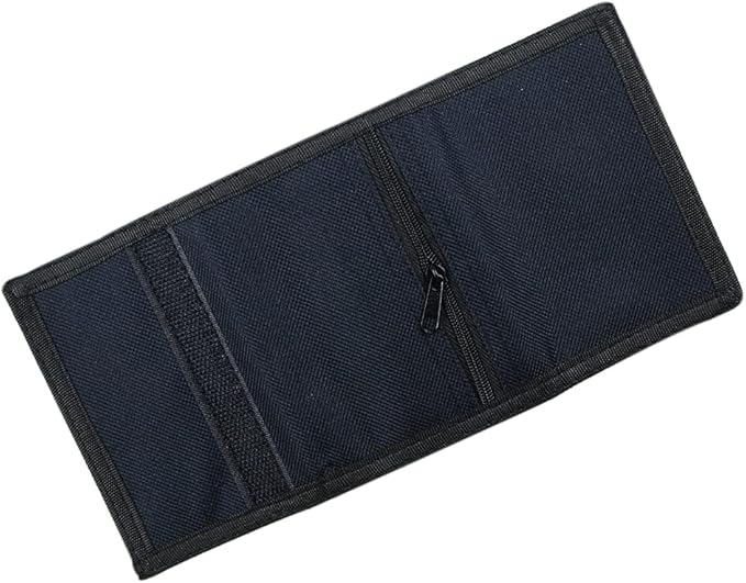 NEICY RFID Blocking Canvas Wallet for Men and Women - Camo Trifold Outdoor Sports Wallets with Magic Sticker for Teen Kids (Black)