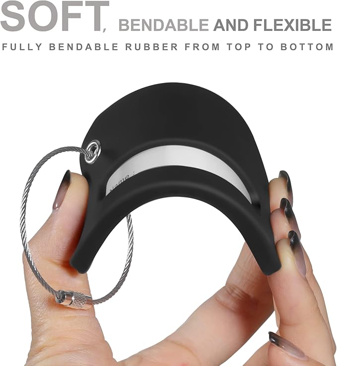 8 Pcs Luggage Tags for Suitcases, 26 Initial Letter Travel Luggage Baggage Identification Labels ID Tags Fully Bendable Tags with Stainless Steel Loop (Letter M, Black)