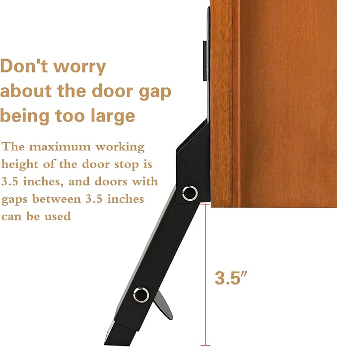Door Stoppers 2 Pack, Door Stop of Self-Adhesive, Kick Down Door Stopper, No Longer Requires Manual Operation or Bending Over, Door Stoppers for Bottom of Door