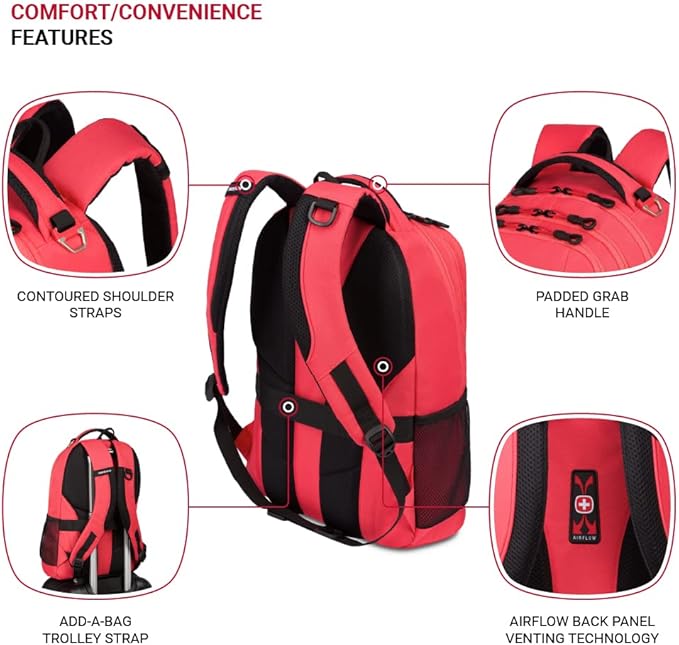 SwissGear Cecil 5505 Laptop Backpack, Teaberry, 18-Inch