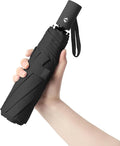 BAODINI Small UV Protection Travel Umbrella Compact for Rain and Sun UPF 50+ 41 inch Portable Umbrella for Women and Men
