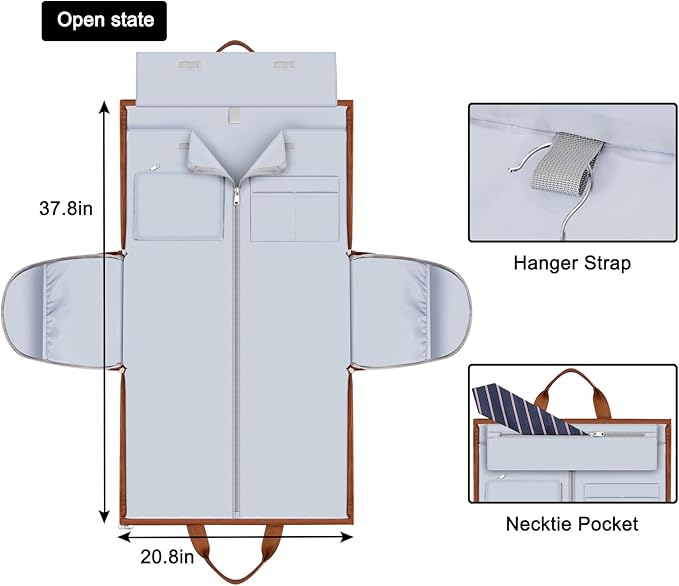 Convertible Travel Garment Bags - Carry On Garment Duffel Bag with Shoe Compartment Large Travel Garment Bag with Storage Bag Toiletry Bag 2 in 1 Hanging Suit Bag Weekender Bag for Women Men 3pcs Set