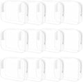12 Pieces Clear Makeup Bags Bulk, TSA Approved Toiletry Bag for Travel, PVC Waterproof Cosmetic Bag with Zipper, Transparent Pouches Organizer Storage for Men and Women (White, Large)