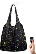 Nanobag Ultra-Lightweight Foldable Tote for Women & Men, Reusable Grocery & Travel Bag, Packable Collapsible Compact Market Essential (Standard Stars)